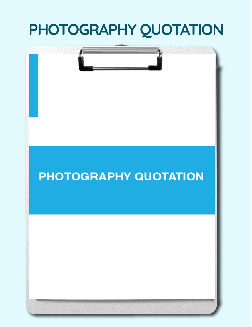 Photography Quotation Template