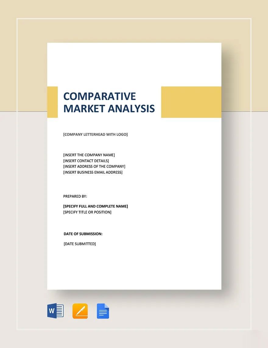 Comparative Market Analysis Template Download In Word Google Docs 