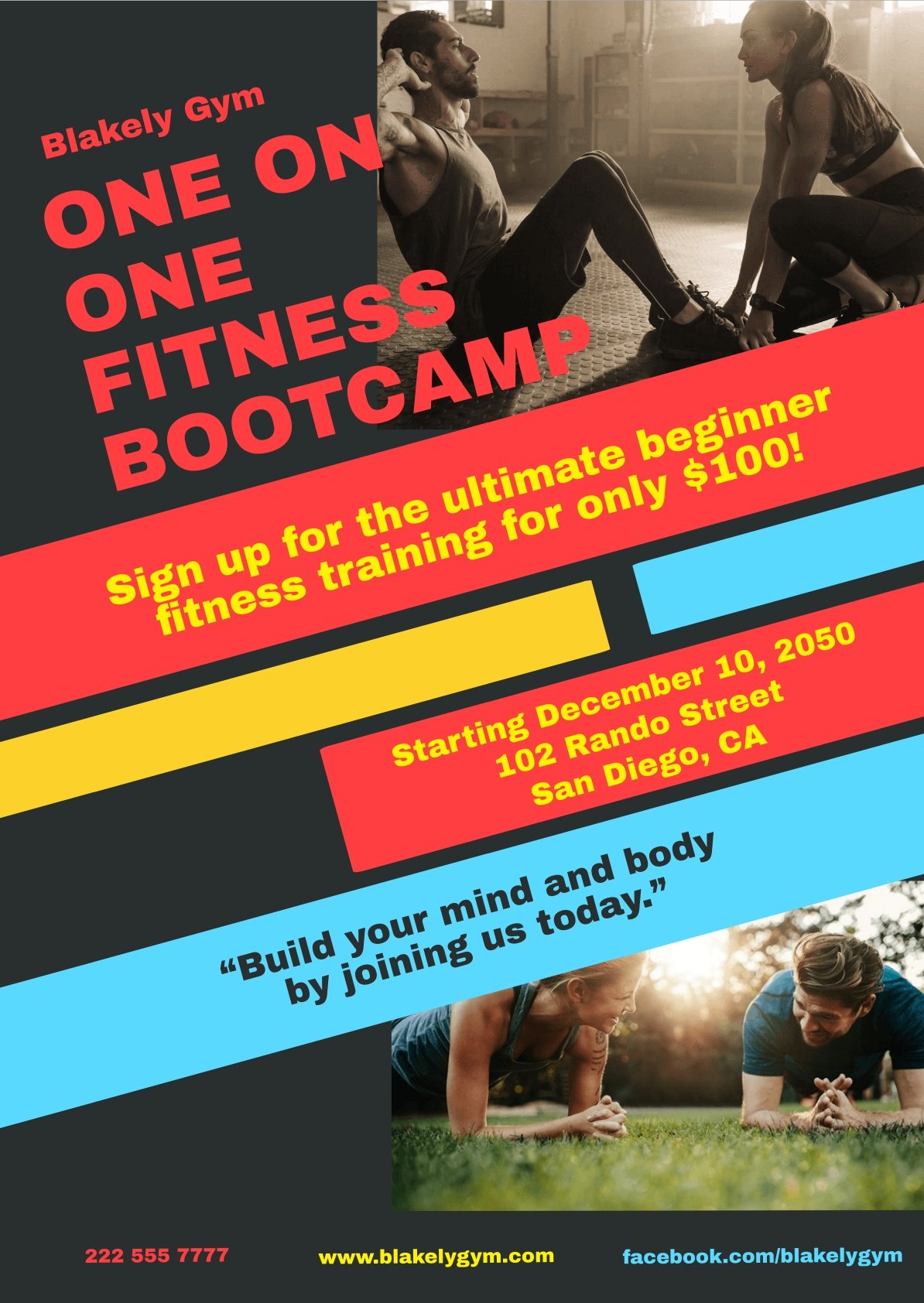 Free Personal Training Boot Camp Flyer