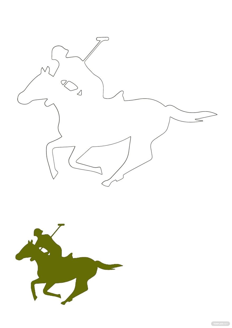 Polo Horse Coloring Page