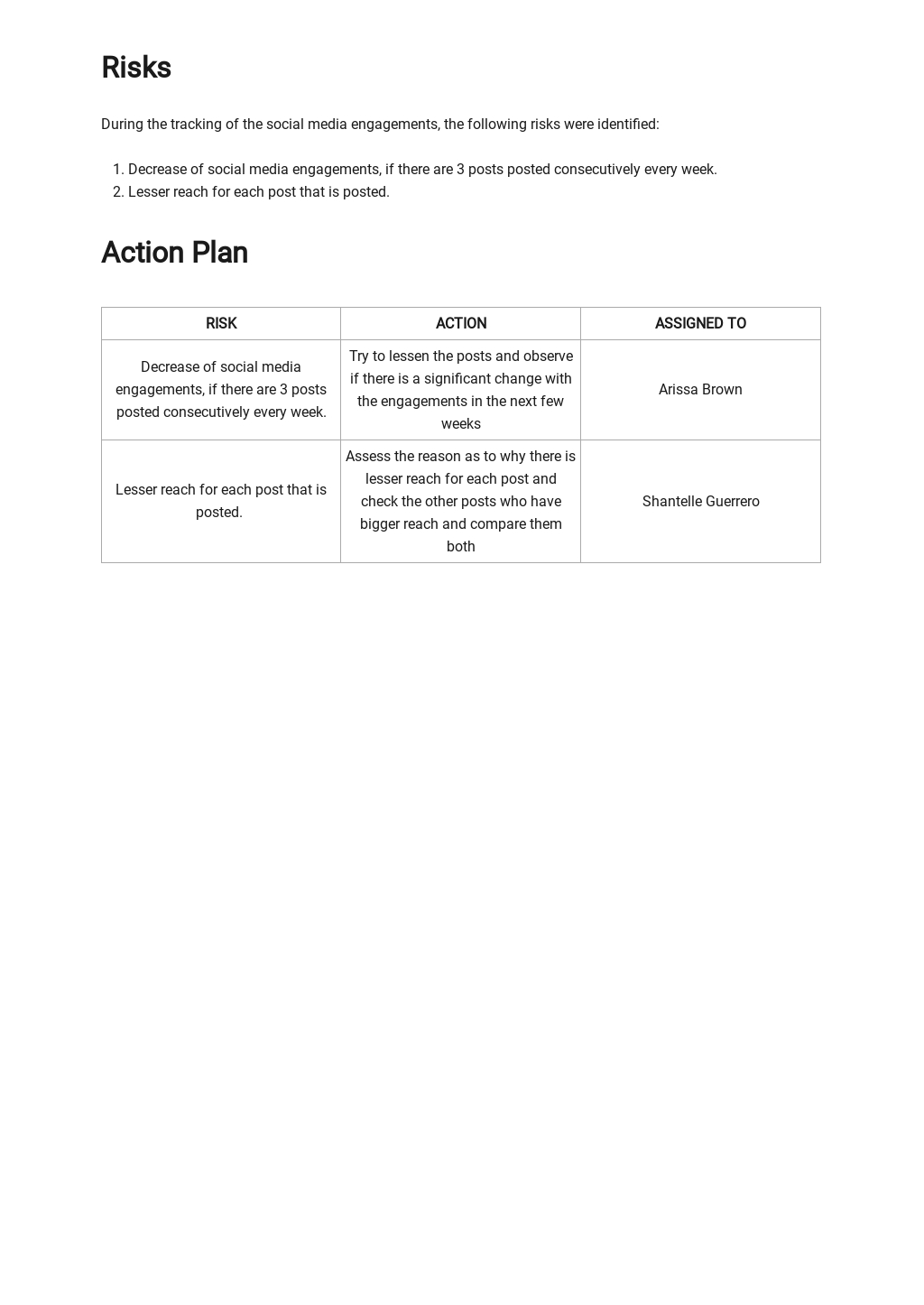 Free Social Media Report Template