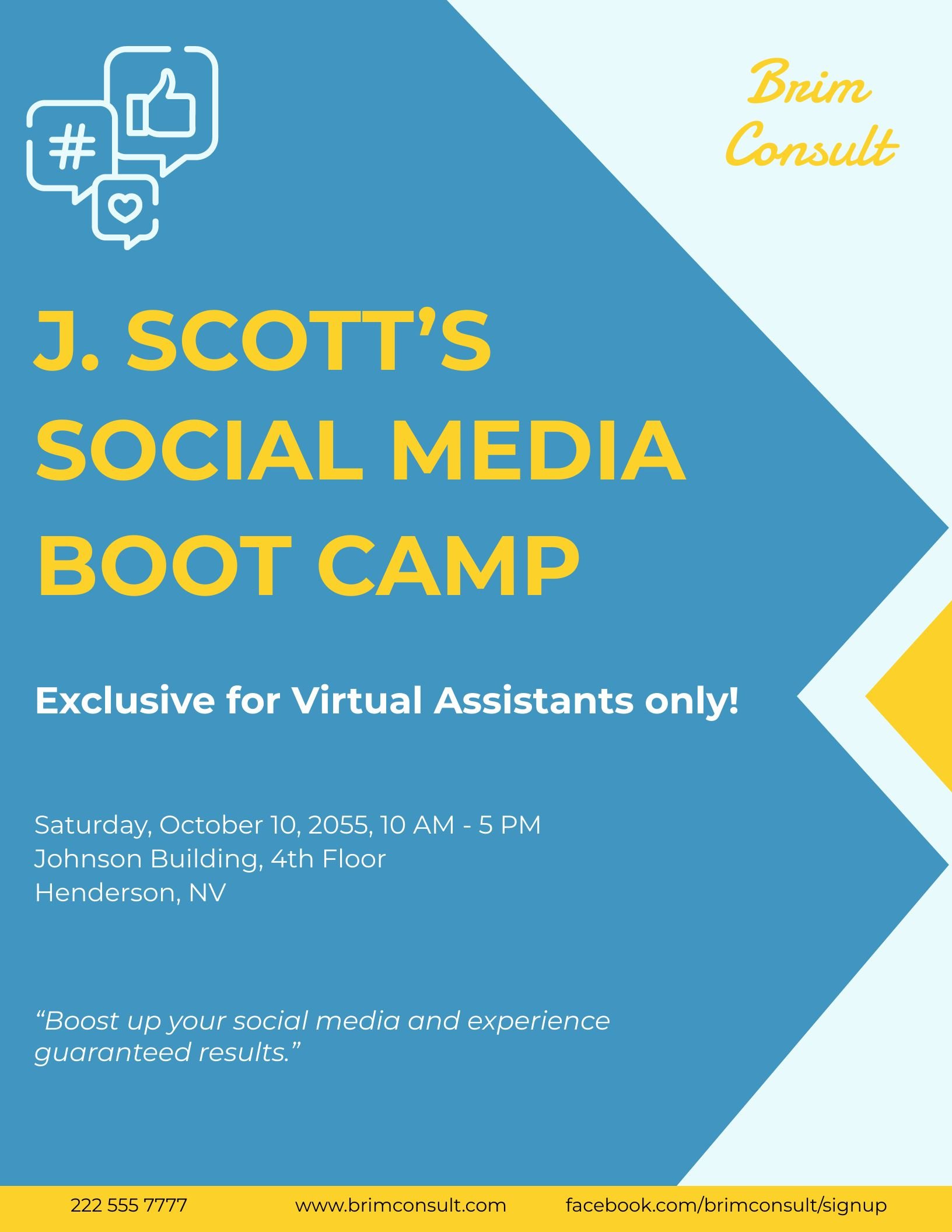 Business Boot Camp Flyer