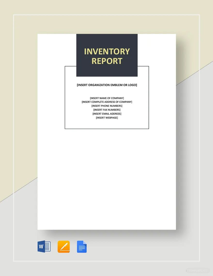 Free Inventory Report Template