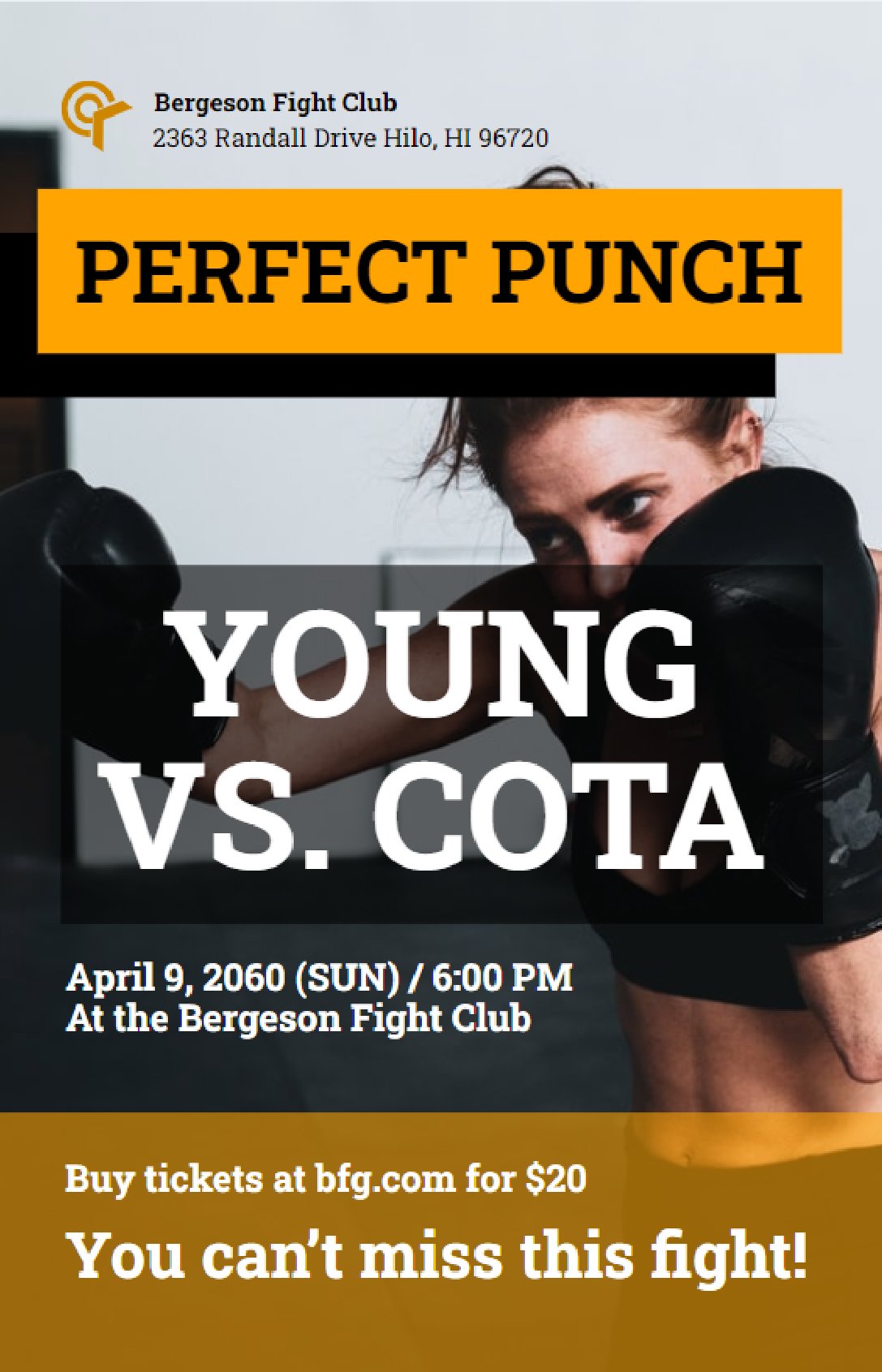 Girl Boxing Poster