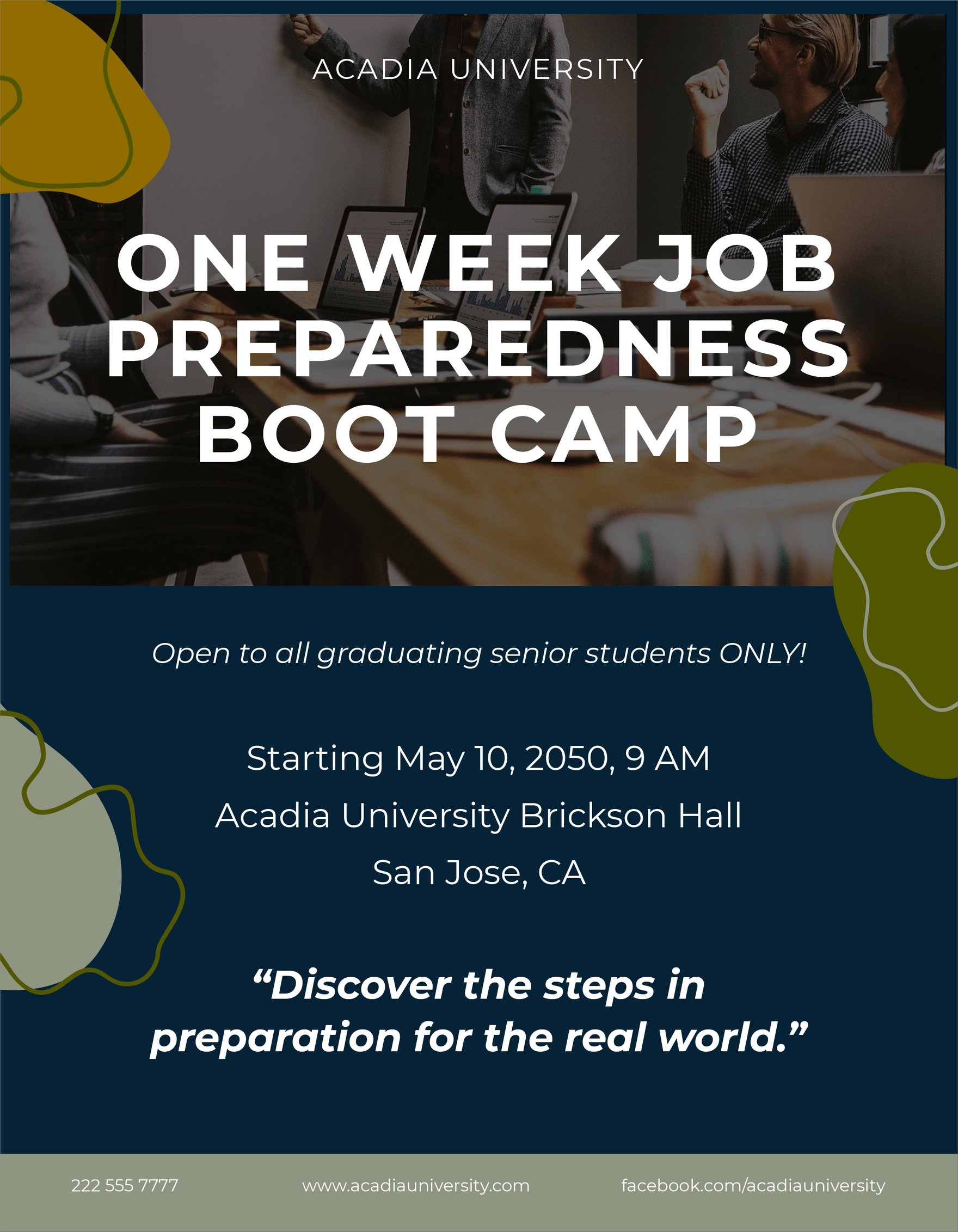 College Boot Camp Flyer