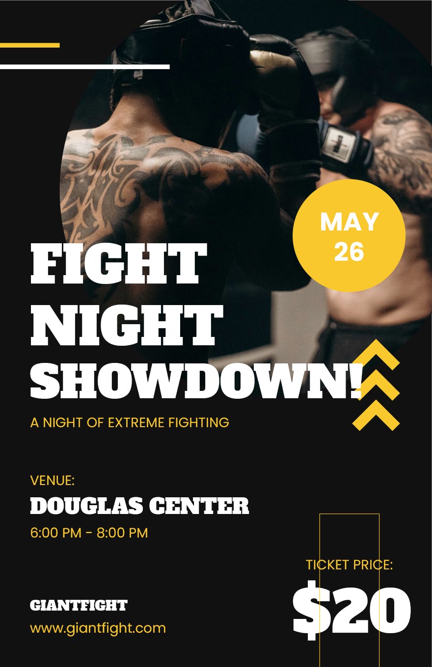 Boxing Event Poster Template