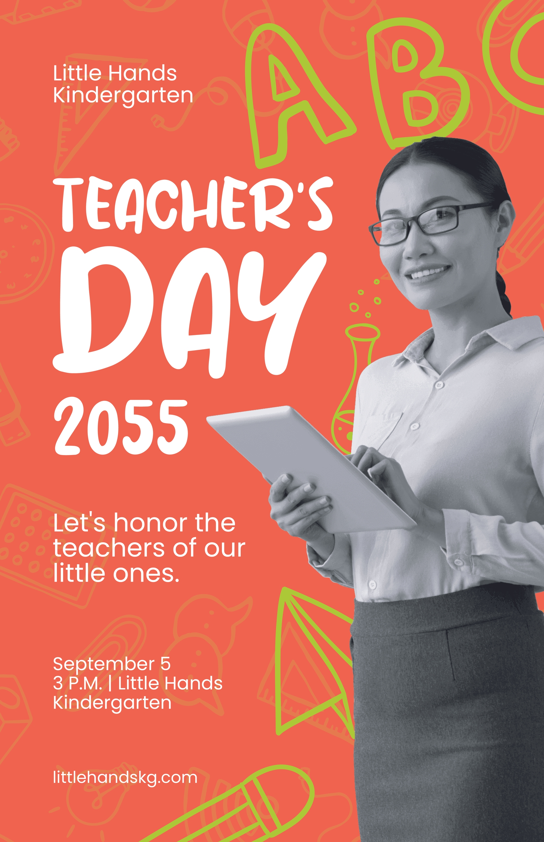 Teacher's Day Invitation Poster Template