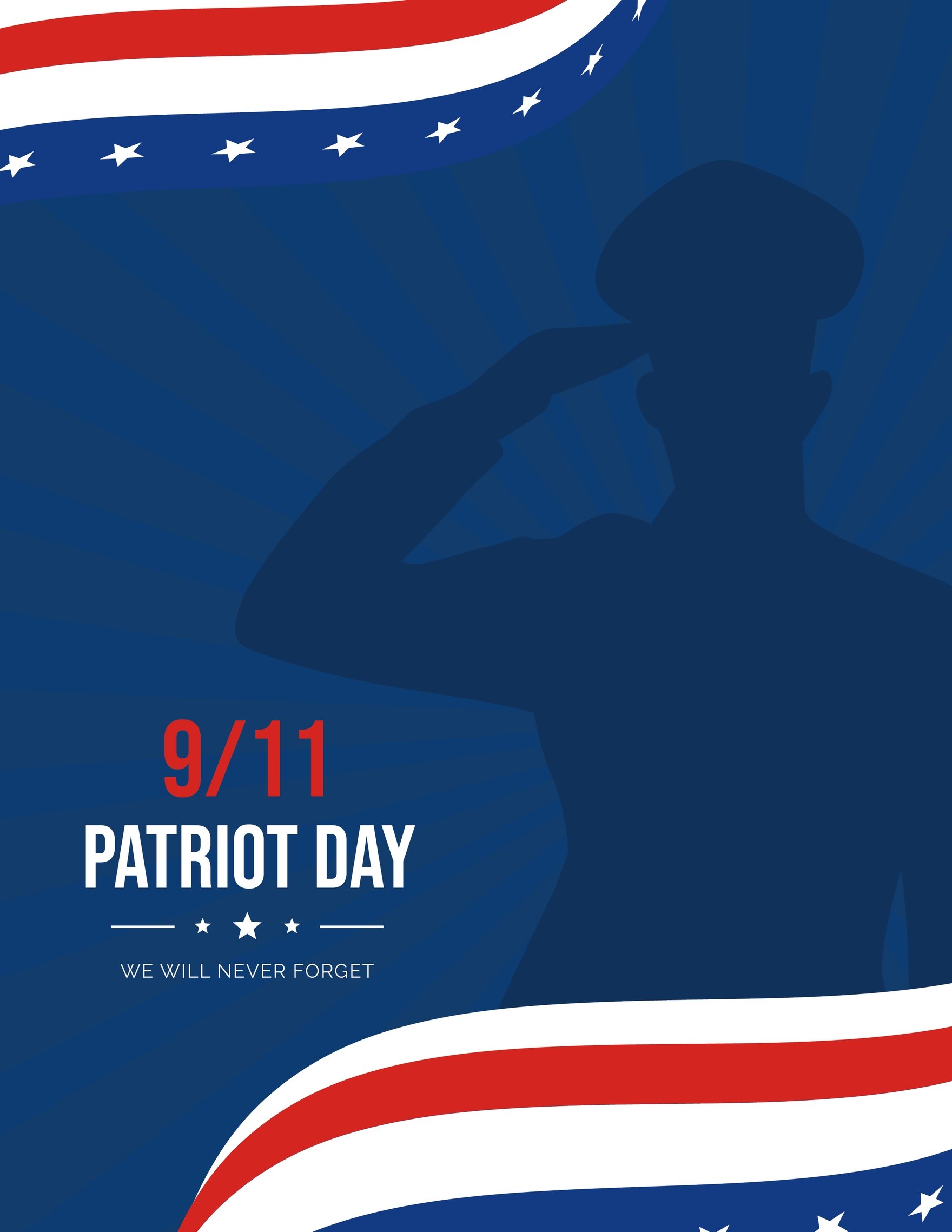 We Will Never Forget Patriot Day Flyer Template