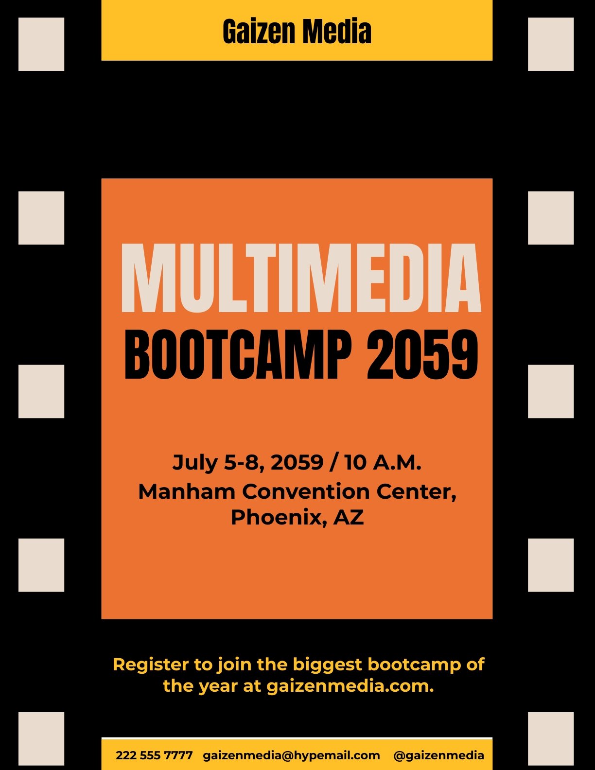 Multimedia Bootcamp Flyer