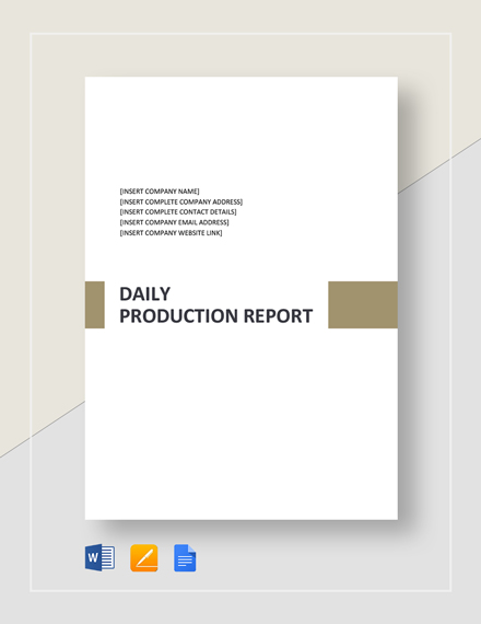 daglig produktionsrapport