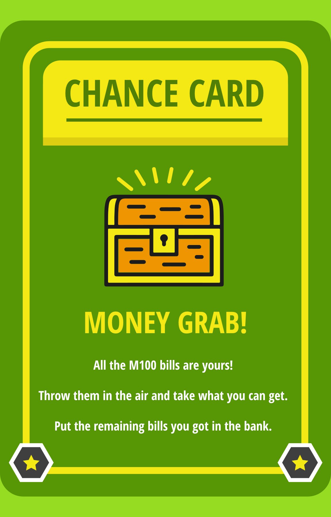 Monopoly Chance Card Template