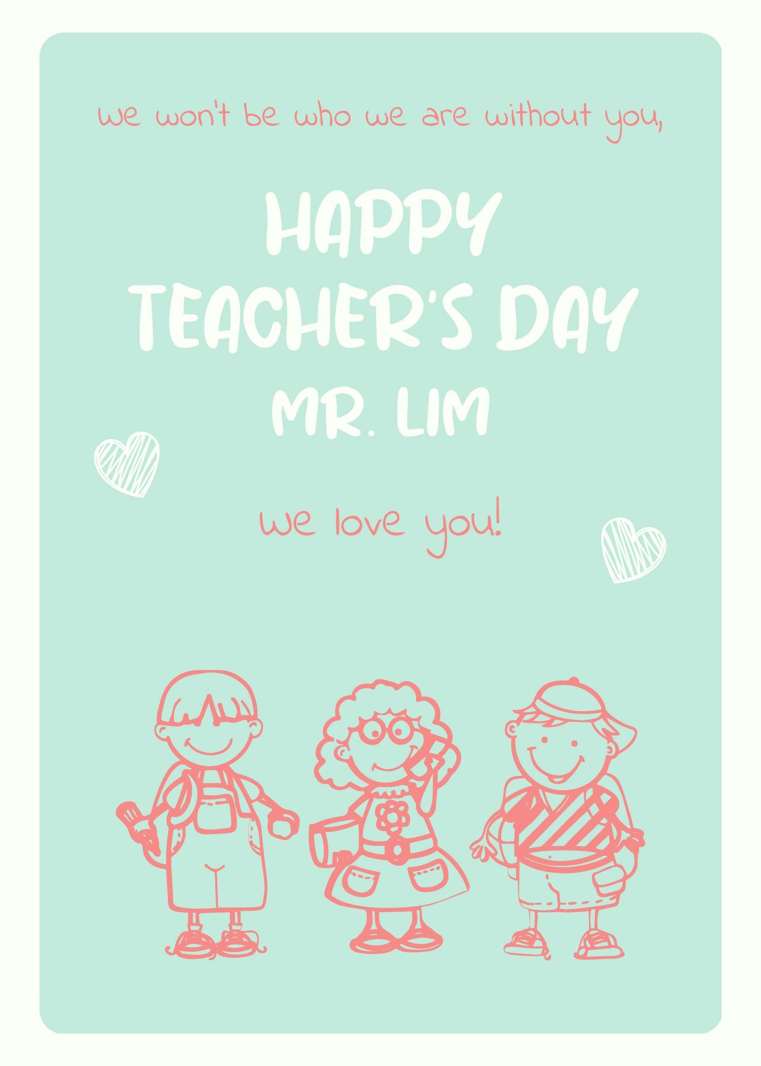 Happy Teacher's Day Card