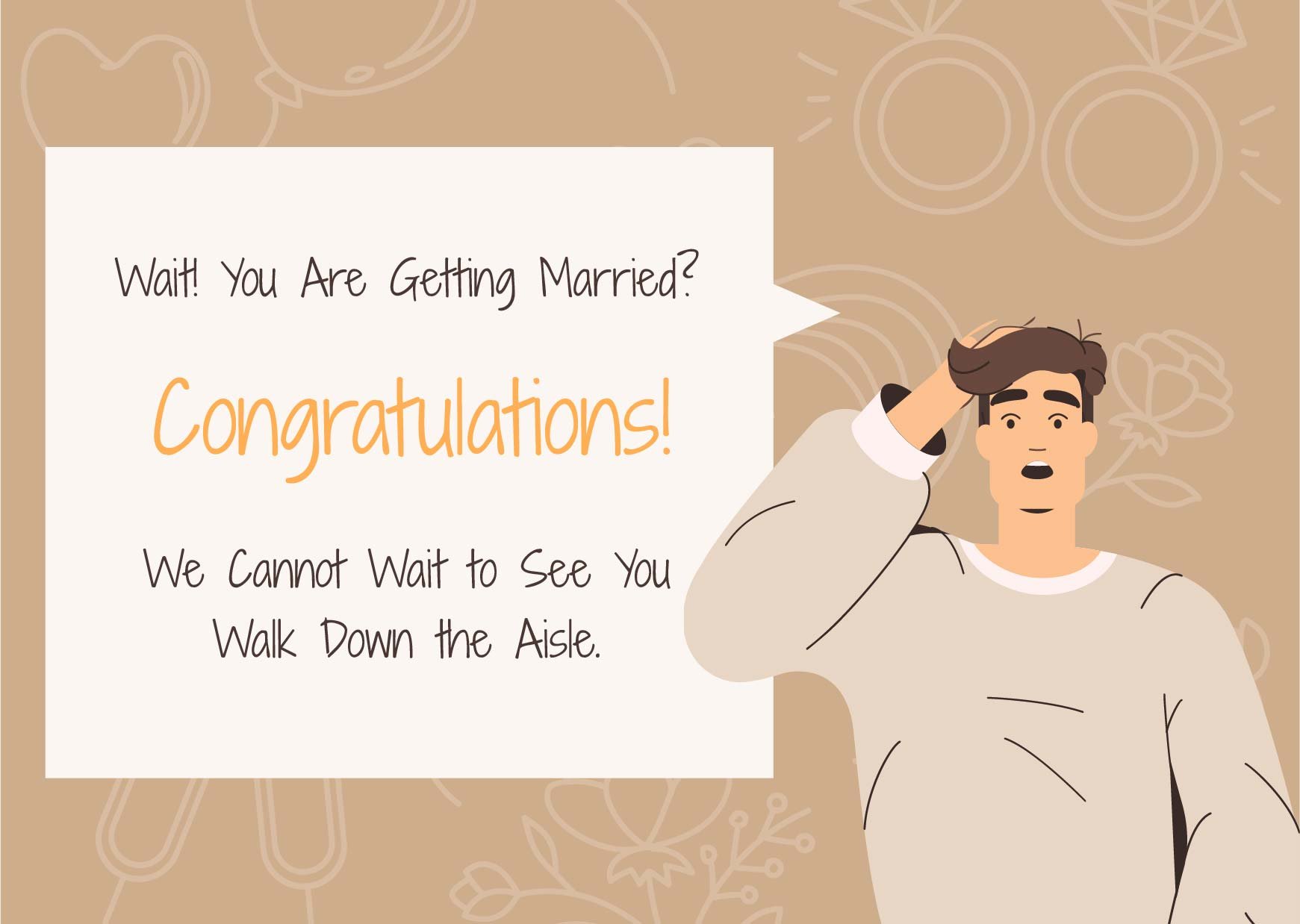 Engagement Congratulations Card Template