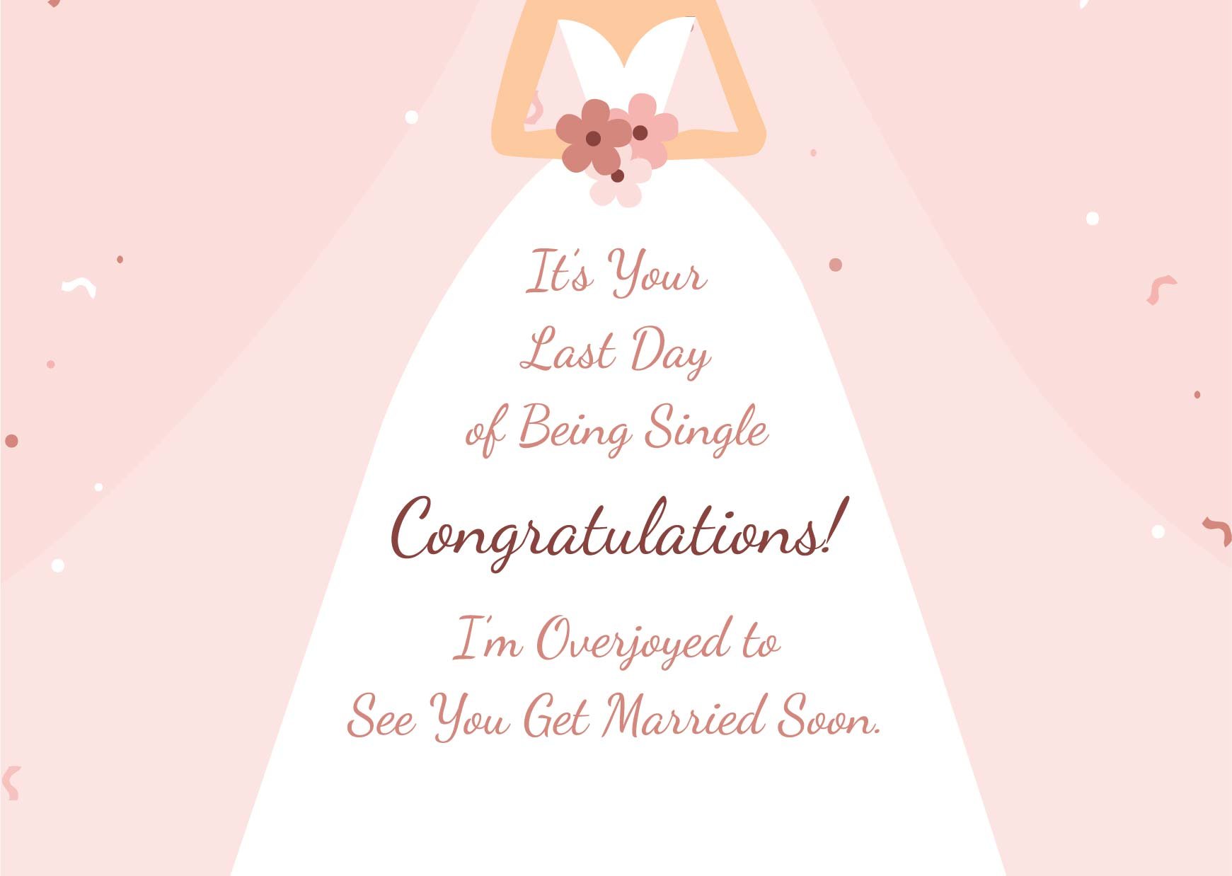 Bridal Shower Congratulations Card Template