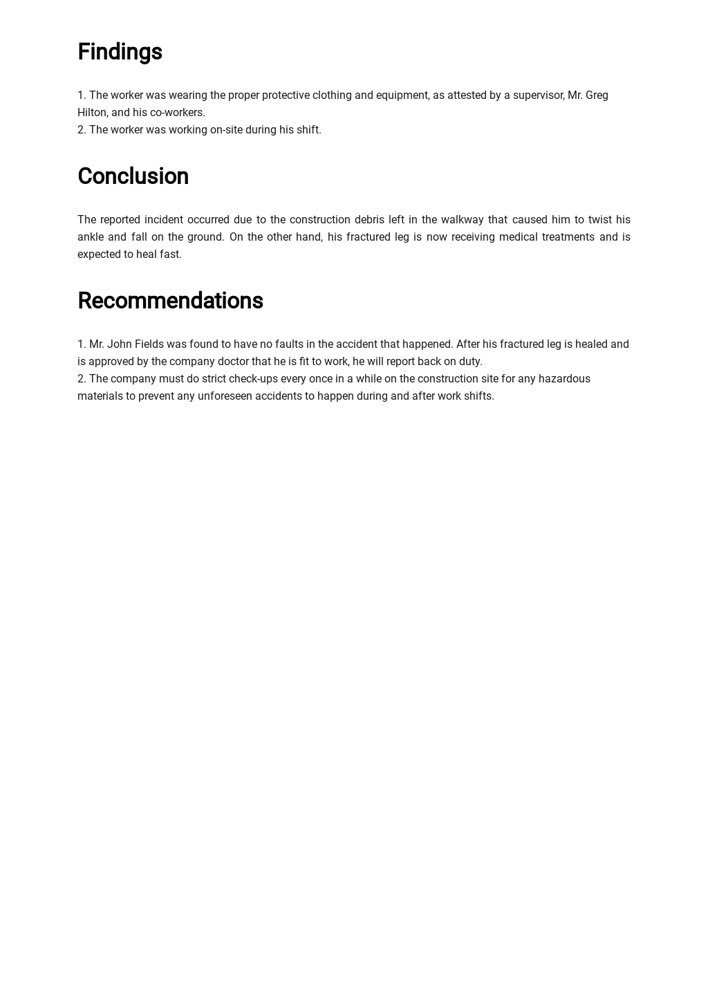 Safety Report Template [Free PDF] - Word | Apple Pages | Google Docs