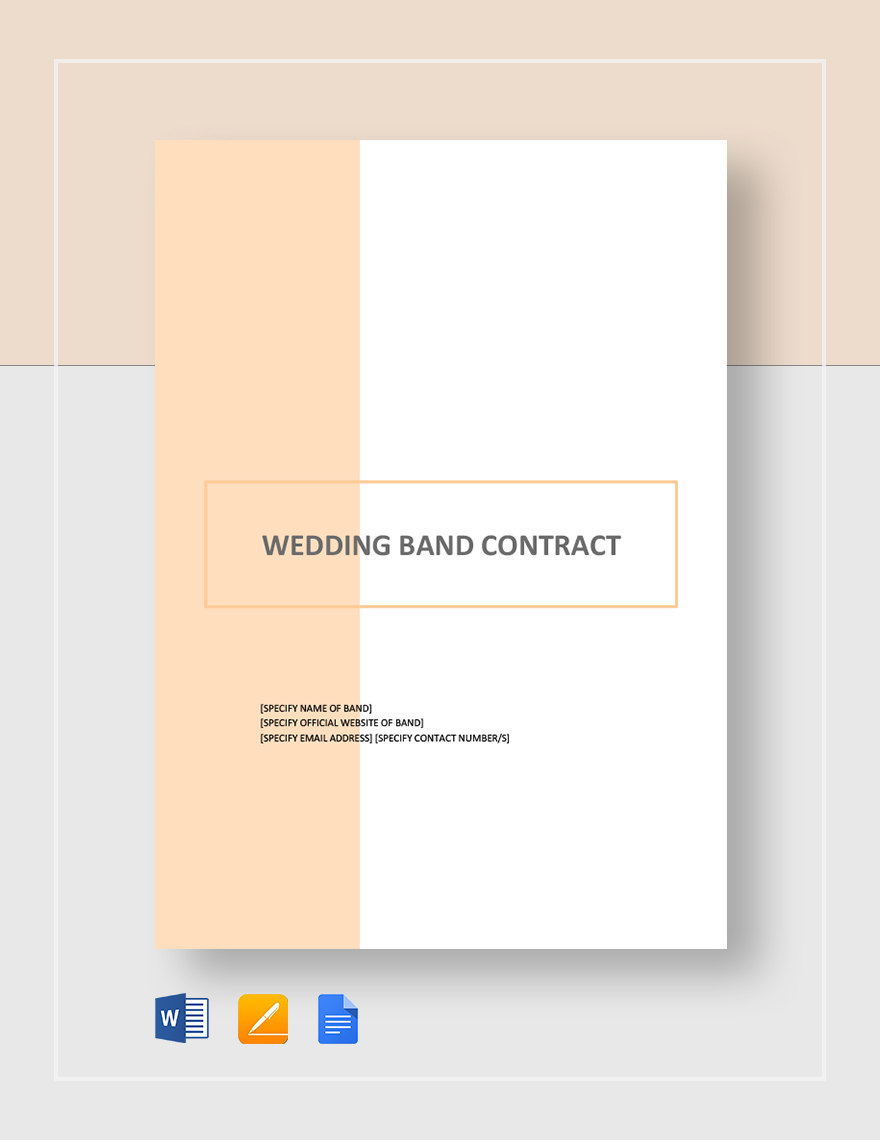 Wedding Band Contract 