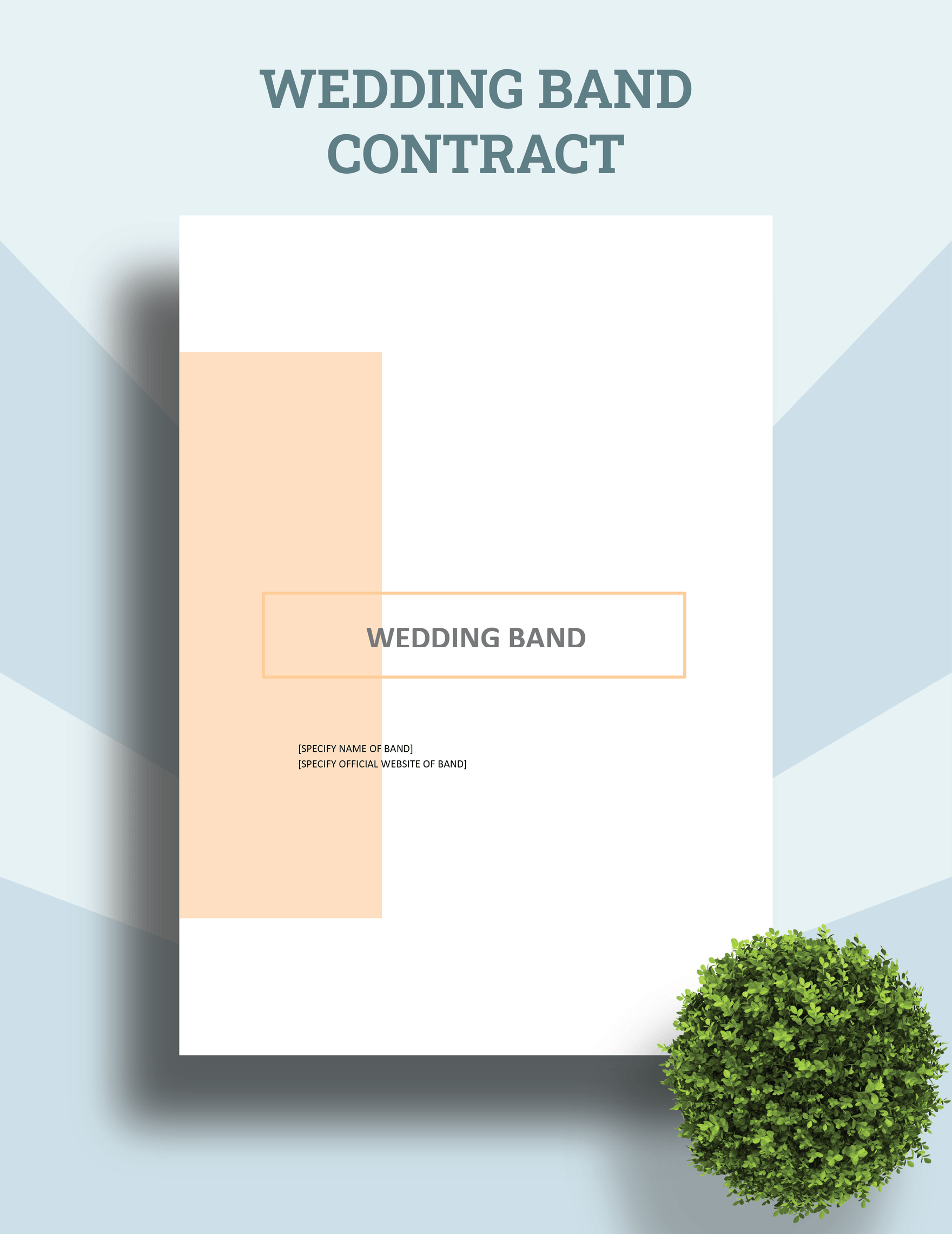 Wedding Band Contract Template in Word, Google Docs, Apple Pages