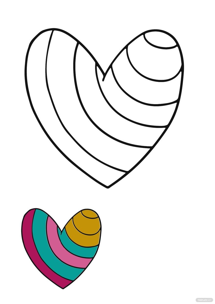 Free Heart Doodle Coloring Page