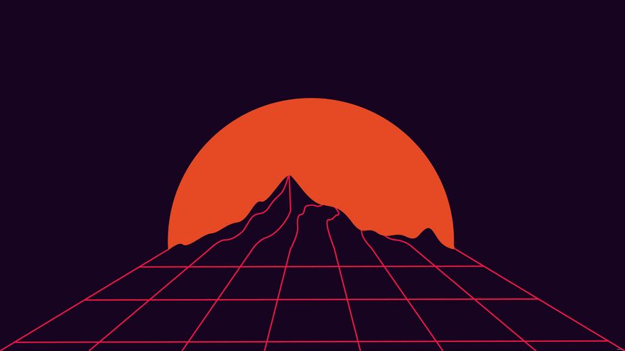 Sunset Gaming Background - EPS, Illustrator, JPG, PNG, SVG 