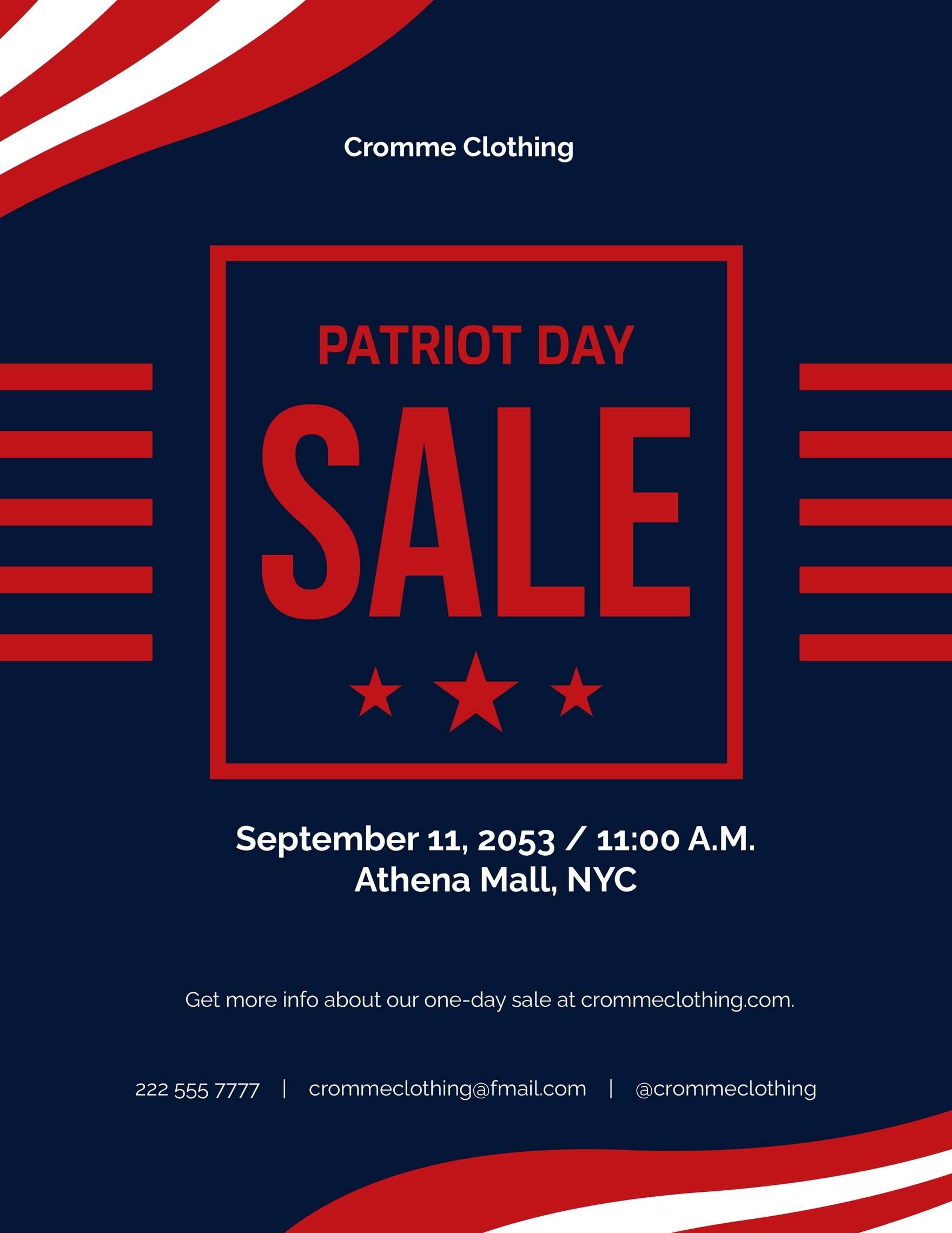 Patriot Day Sale Flyer