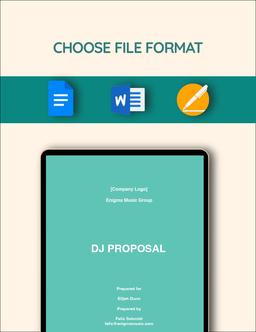 DJ Proposal Template