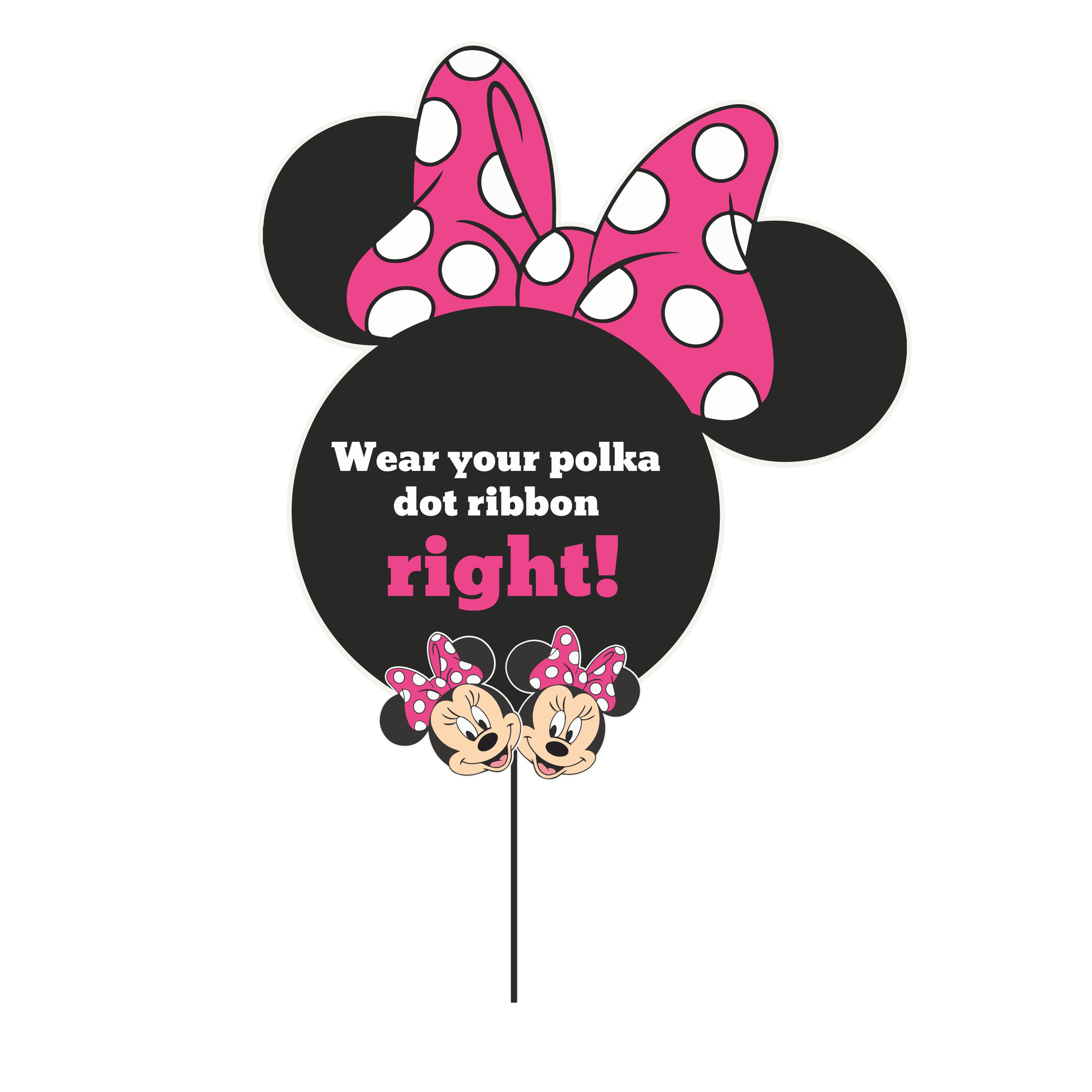 Printable Minnie Mouse Cake Topper Template