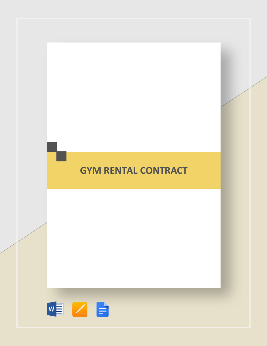 Gym Rental Contract Template