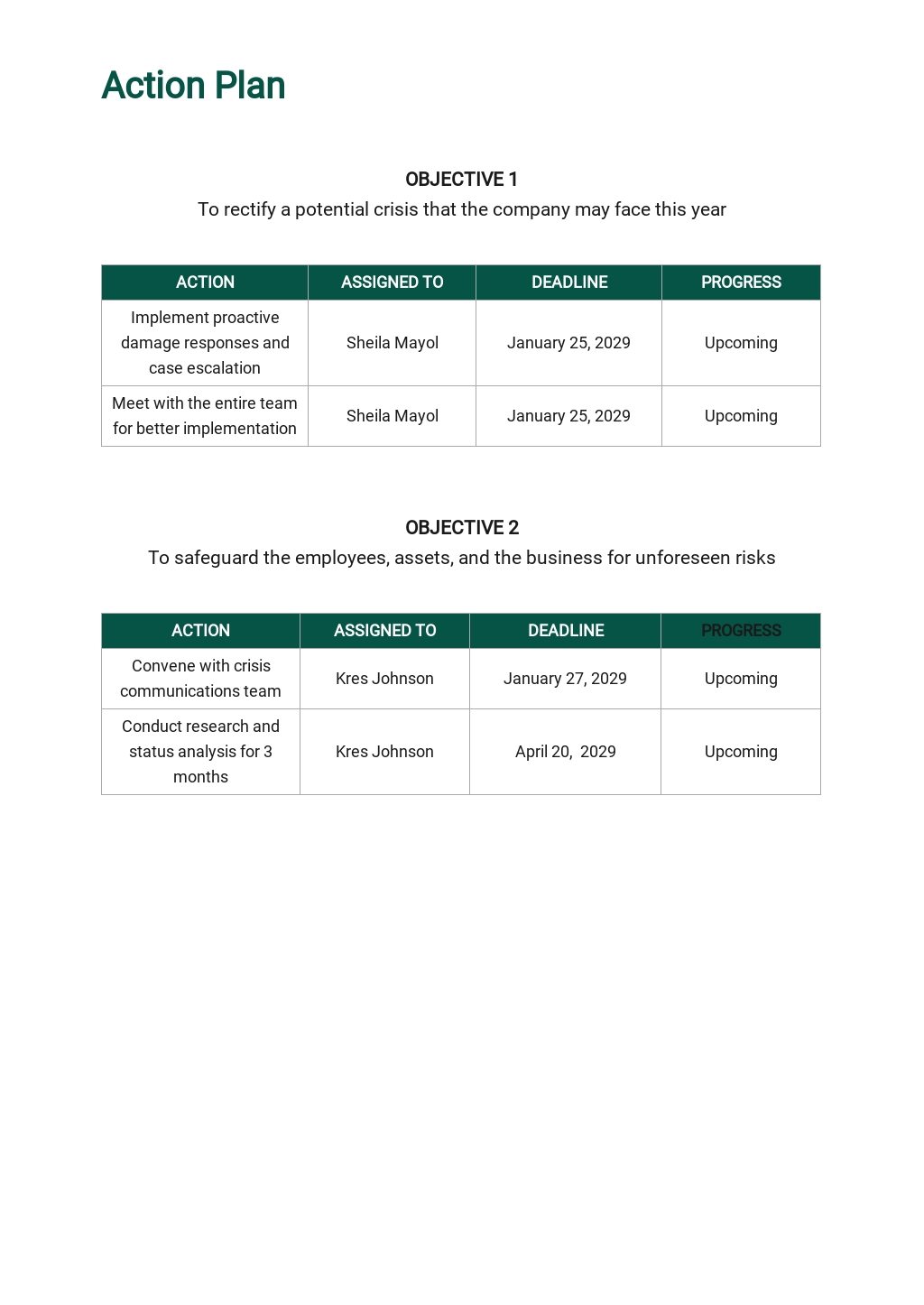 Crisis Communication Plan Template [Free PDF] Word Apple Pages