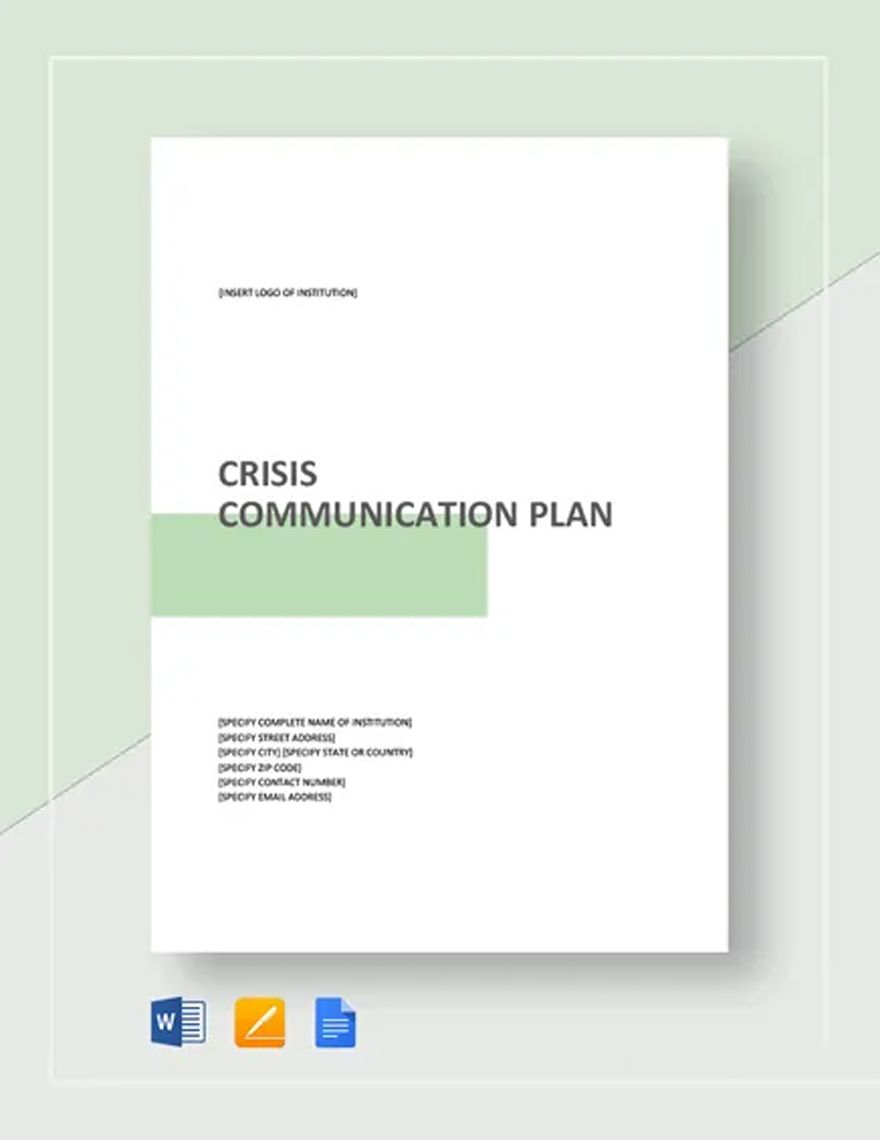 crisis communication plan template dht00
