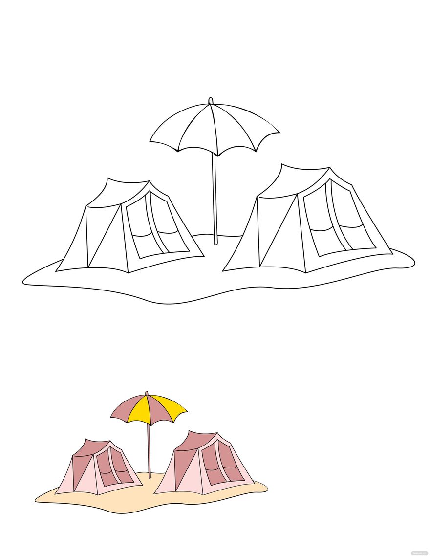 Free Summer Camp Coloring Page