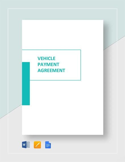 Vehicle Payment Agreement Template