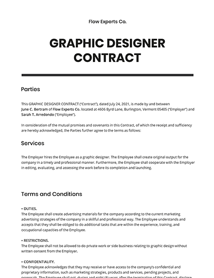 Free Graphic Design Contract Template Pdf Printable T vrogue co