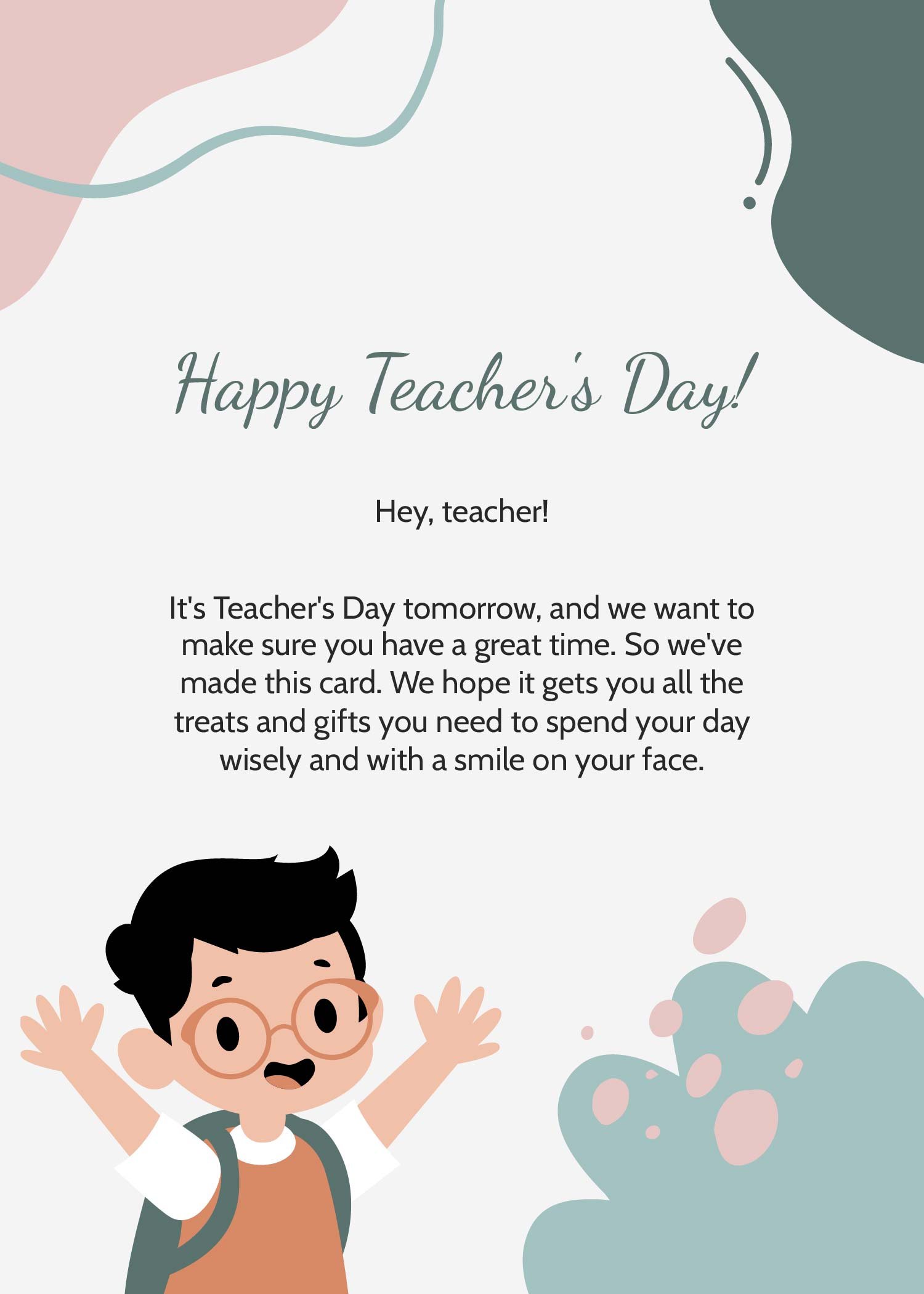 Teacher's Day Invitation Card Template