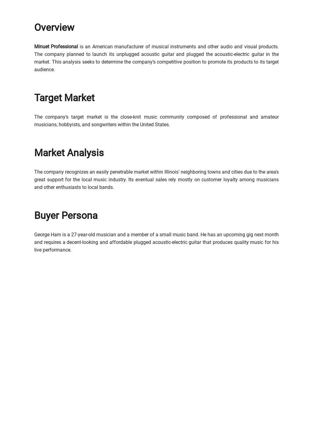 Product Market Analysis Template Free PDF Google Docs Word Apple