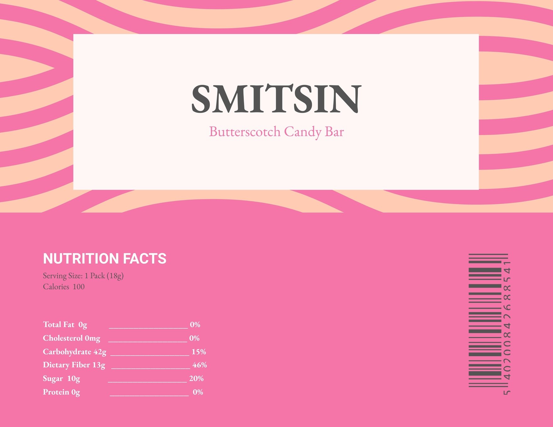 Free Blank Candy Bar Wrapper Template