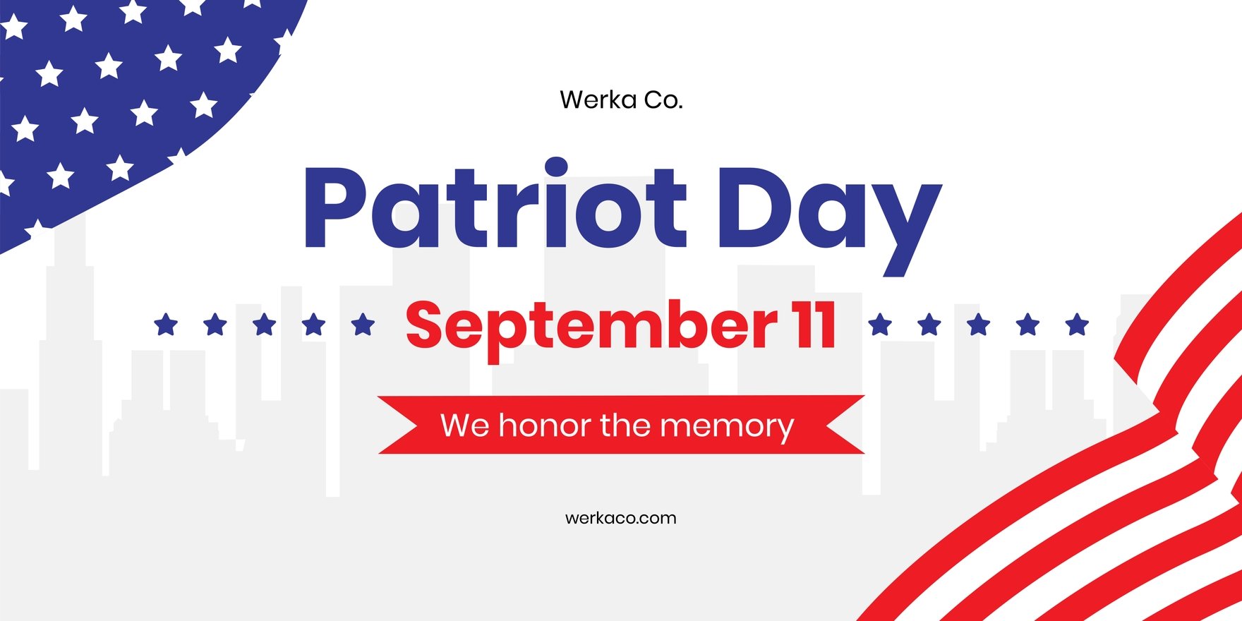 Free Modern Patriot Day Banner Template in Word, Google Docs, Illustrator, PSD, Apple Pages, Publisher