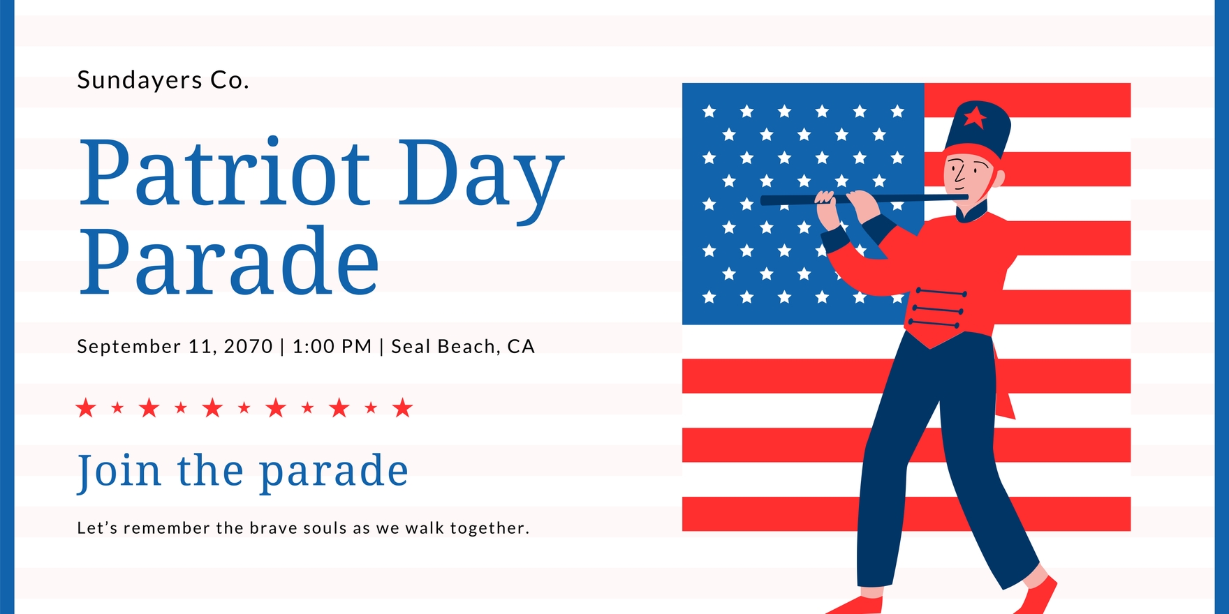Free Patriot Day Parade Banner in Word, Google Docs, Illustrator, PSD, Apple Pages, Publisher