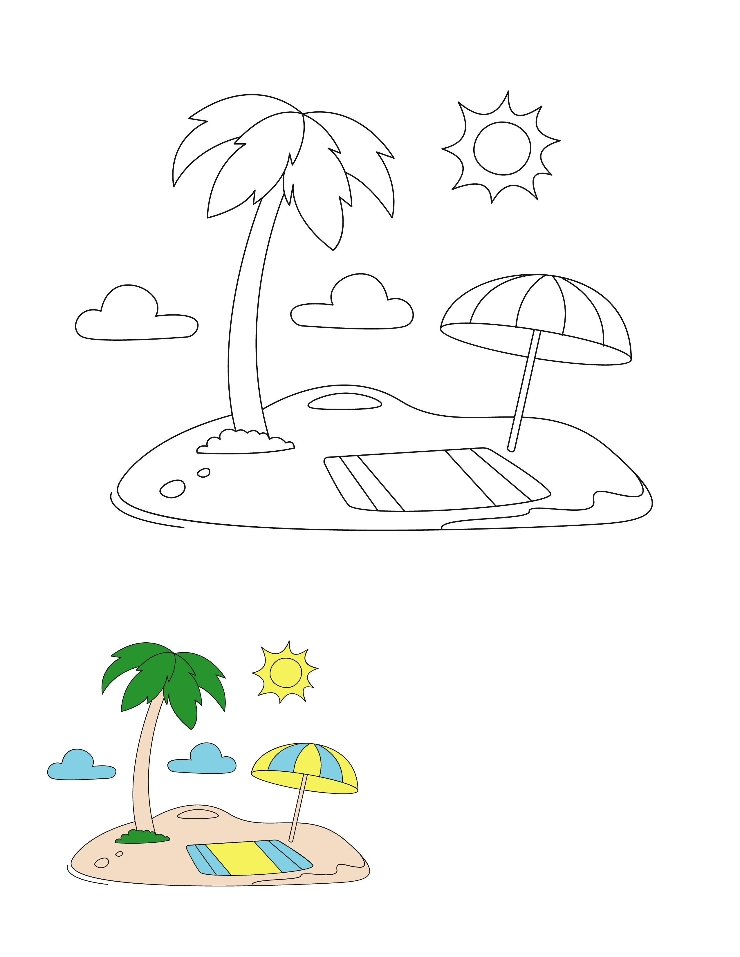 summer coloring page