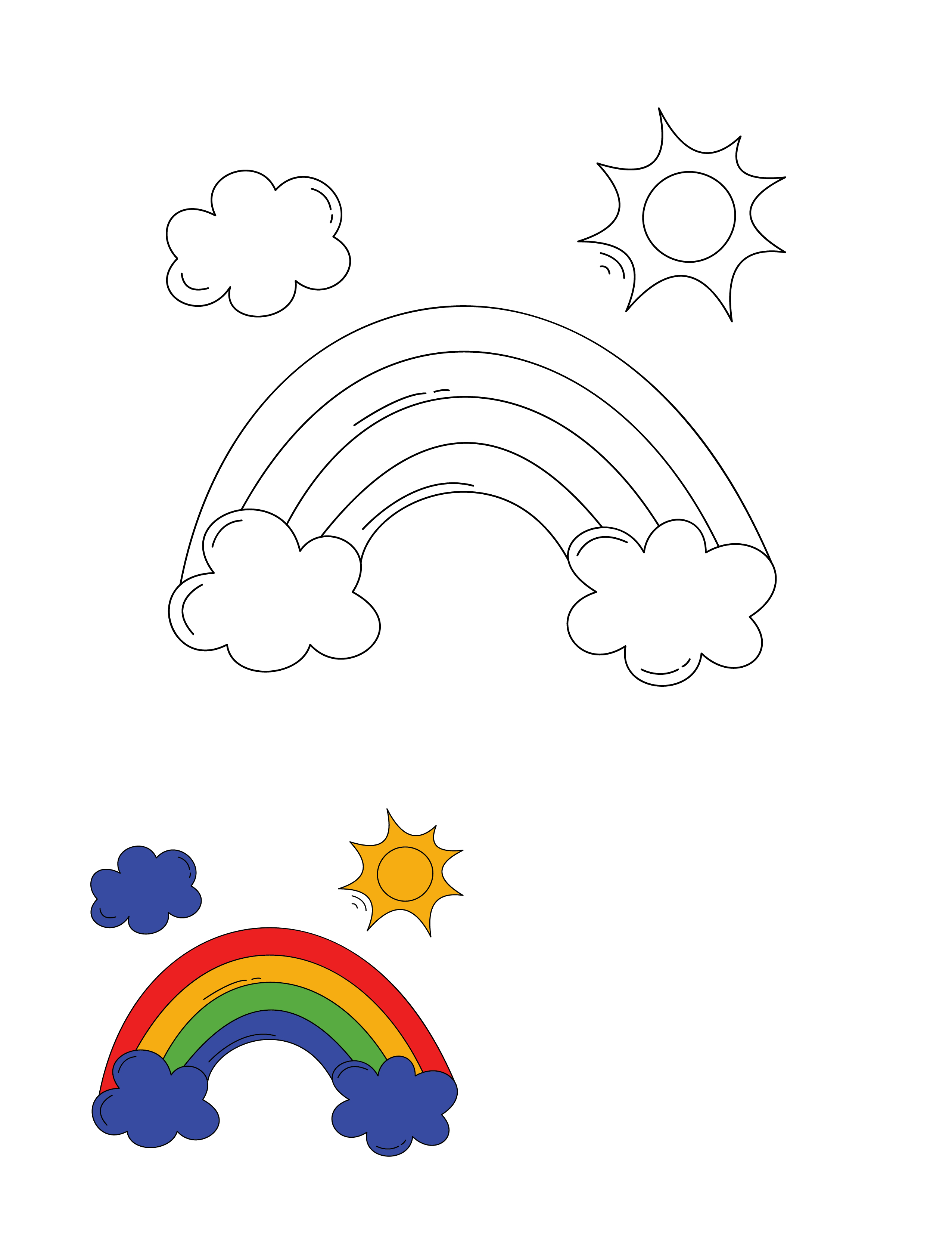 Free Rainbow Heart Coloring Page - Download in PDF, Illustrator, EPS