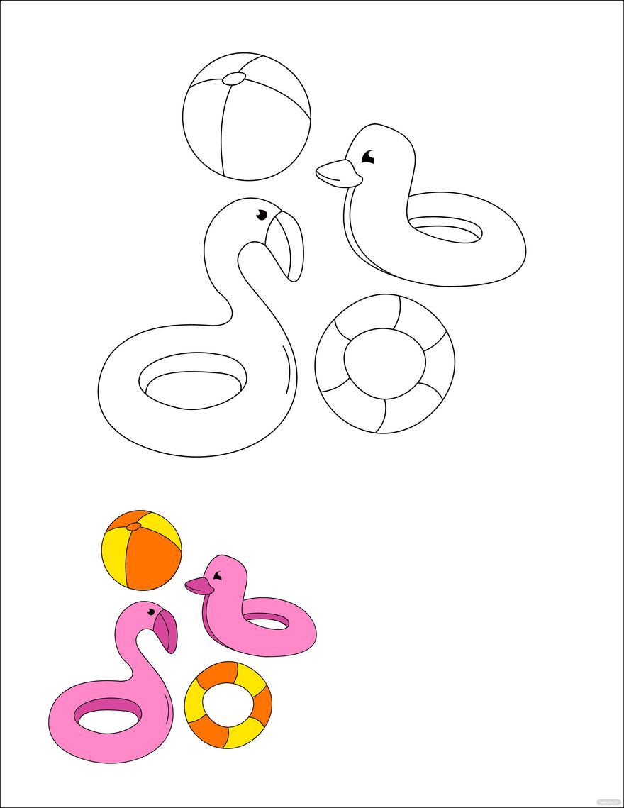 Free Easy Summer Coloring Page in PDF, JPG