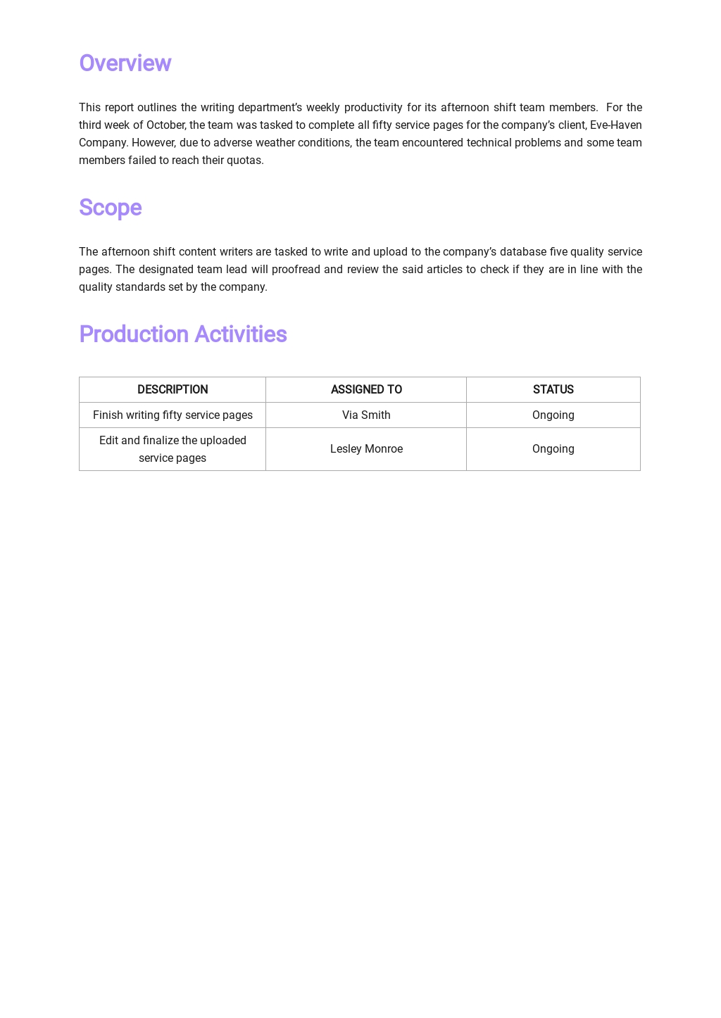 Shift Report Template [Free PDF] Google Docs, Word