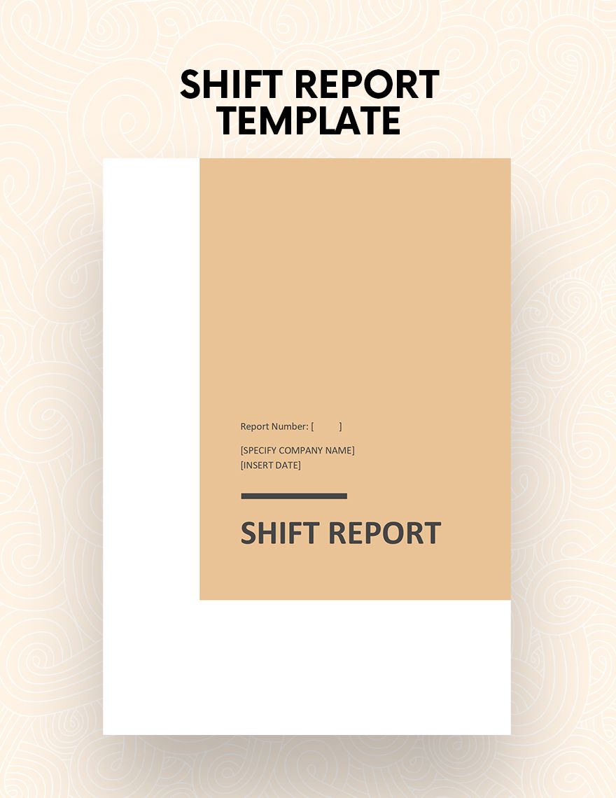 Restaurant Manager's Shift Card Template in Word, Apple Pages