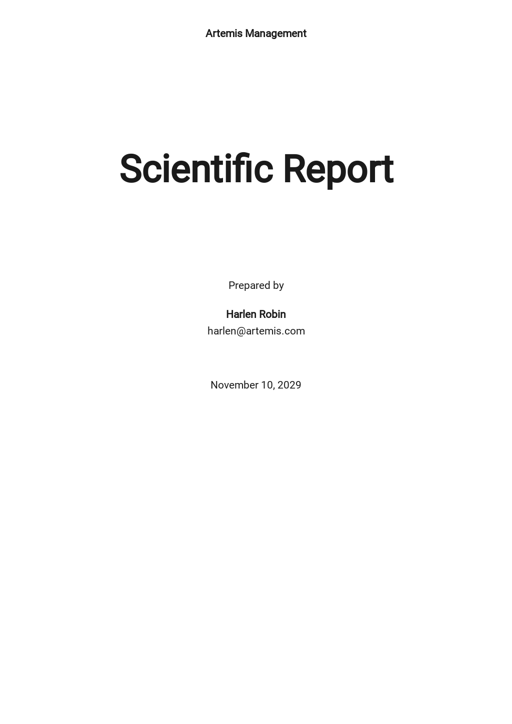 Scientific Report Template