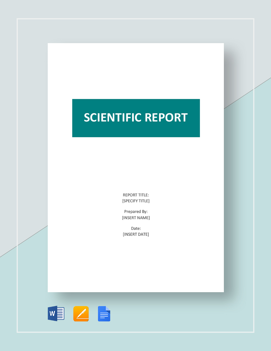 scientific report cover letter