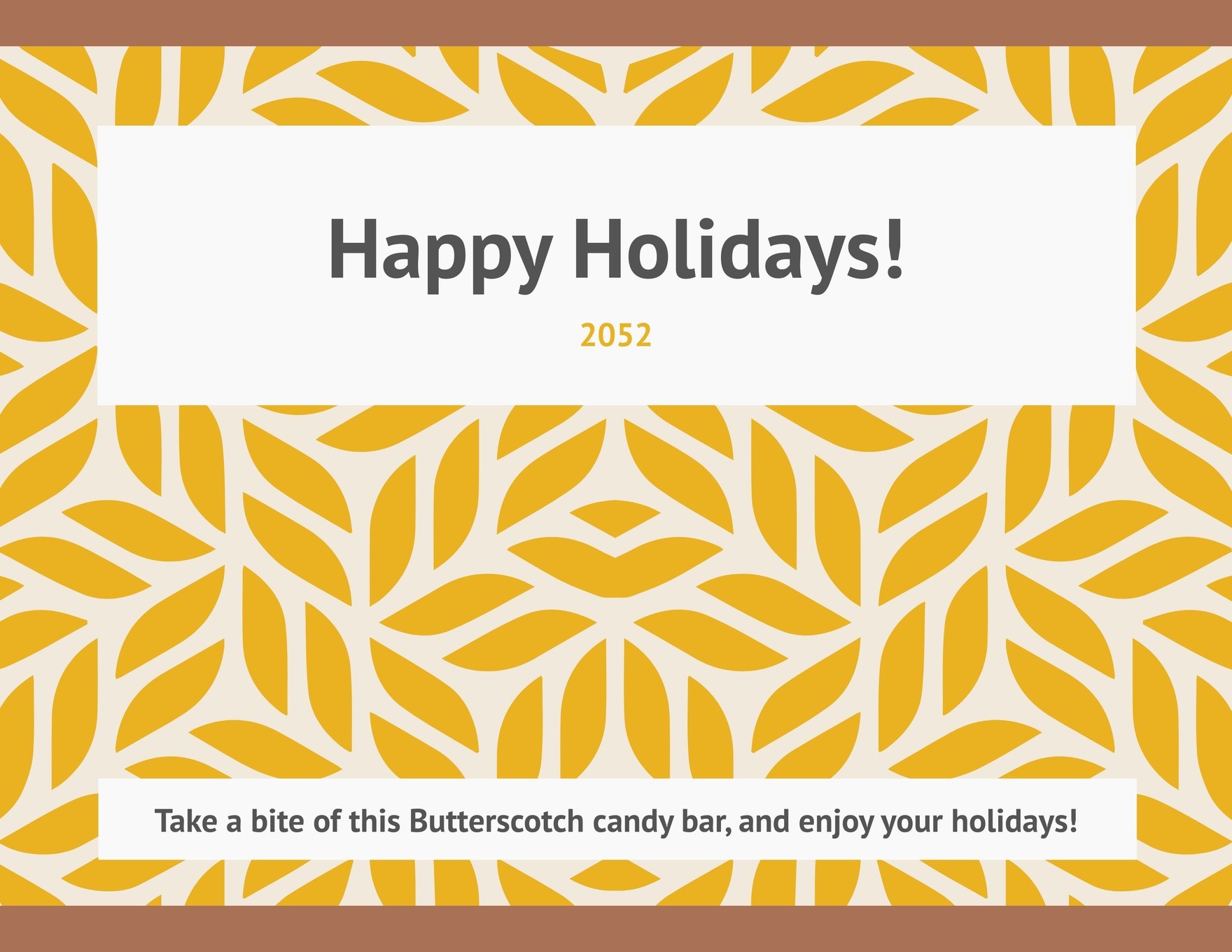Holiday Candy Bar Wrapper Template in Word, Illustrator, PSD