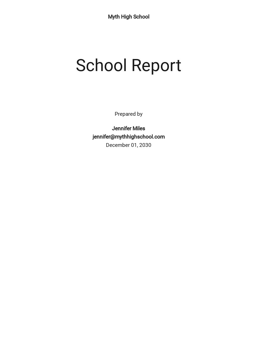 what is a report in school