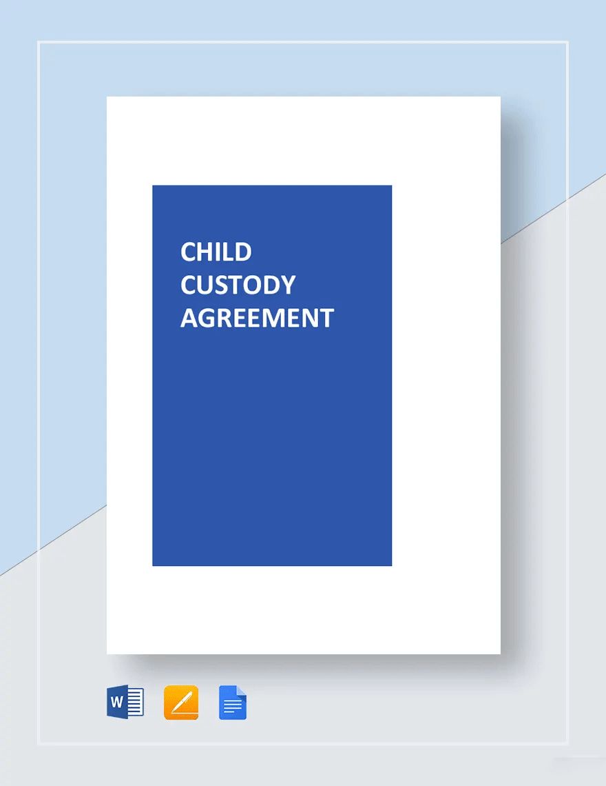 Free Child Custody Agreement Template in Word, Google Docs, Apple Pages