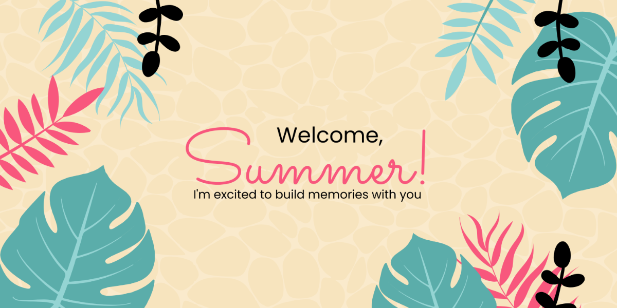 Welcome Summer Banner Template - Edit Online & Download