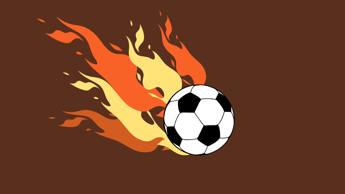 Fire Football Background Template