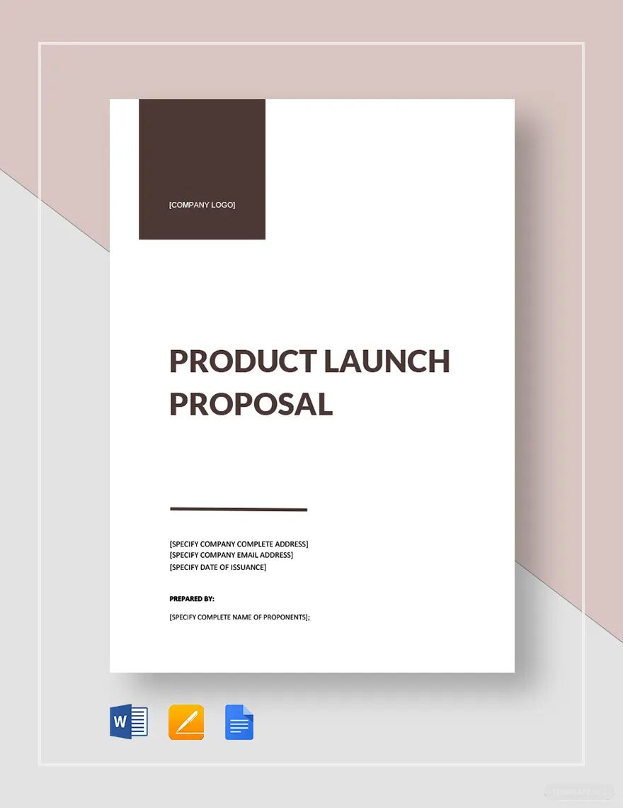 Product Launch Proposal Template in Word, Google Docs, PDF, Apple Pages